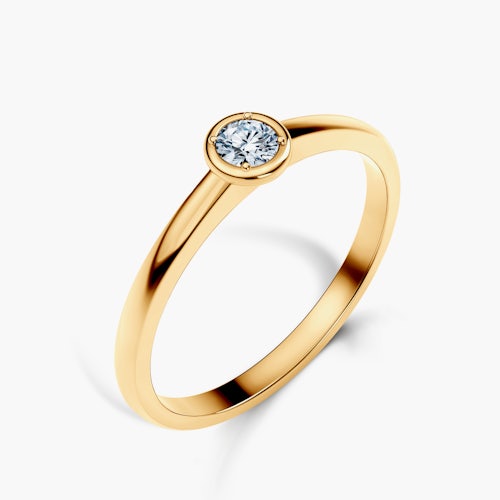 Pierścionek zaręczynowy SAVICKI: złoty, diament